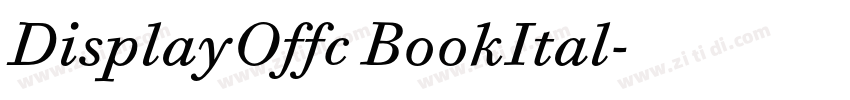 DisplayOffc BookItal字体转换